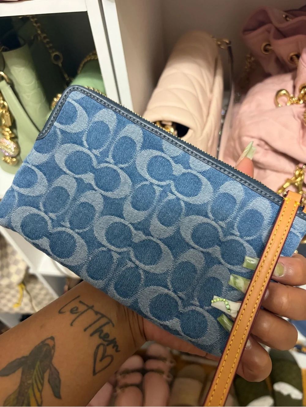 Coach denim signature